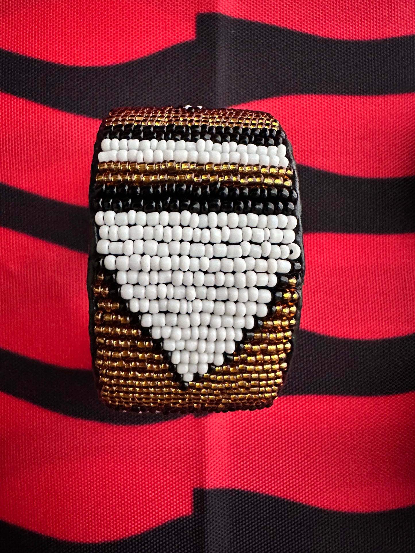 Unisex Kenyan Leather Beaded cuffs