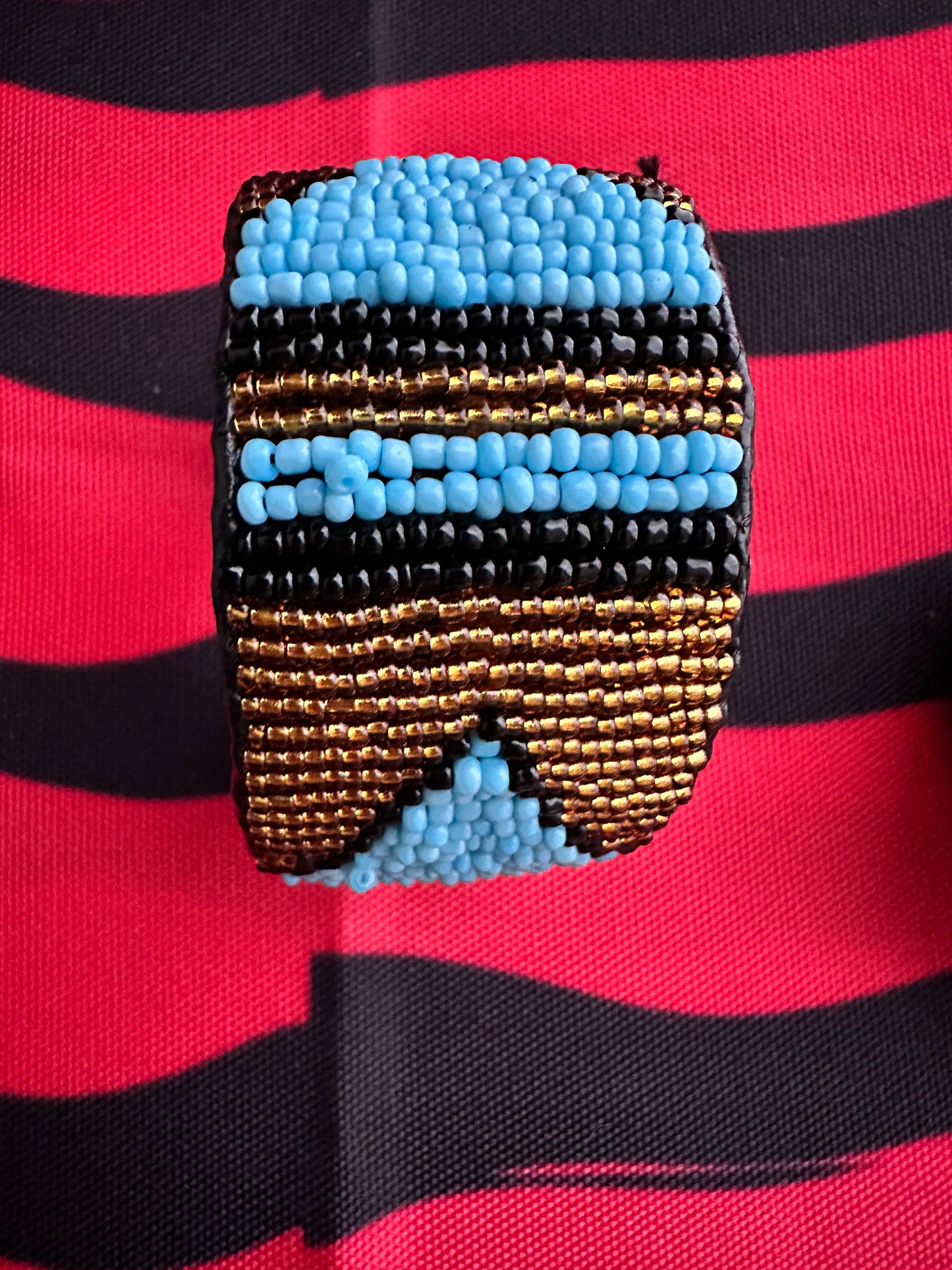 Unisex Kenyan Leather Beaded cuffs