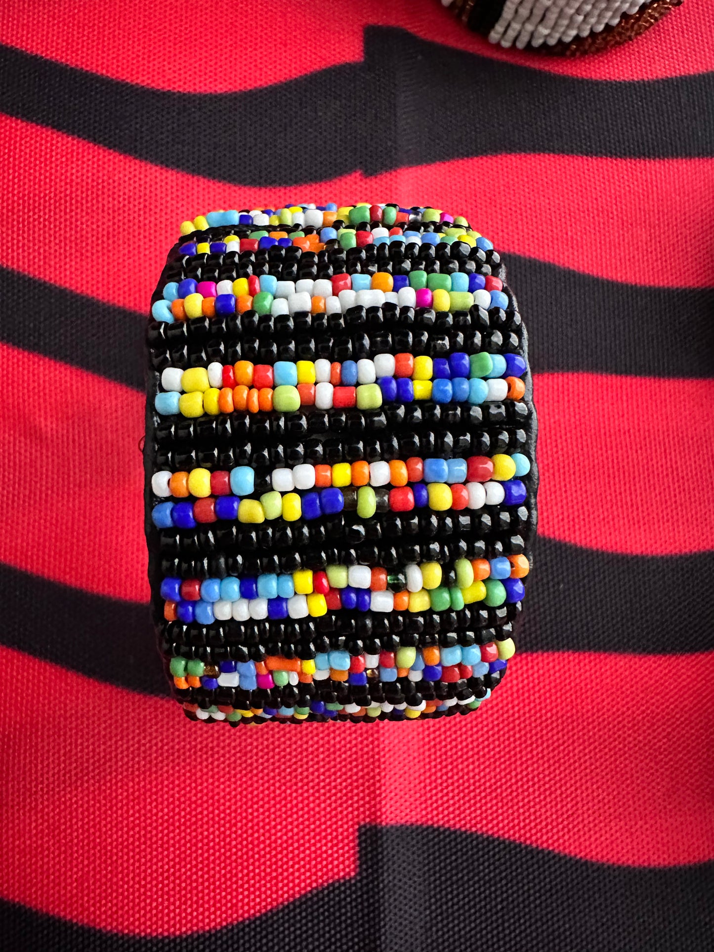 Unisex Kenyan Leather Beaded cuffs